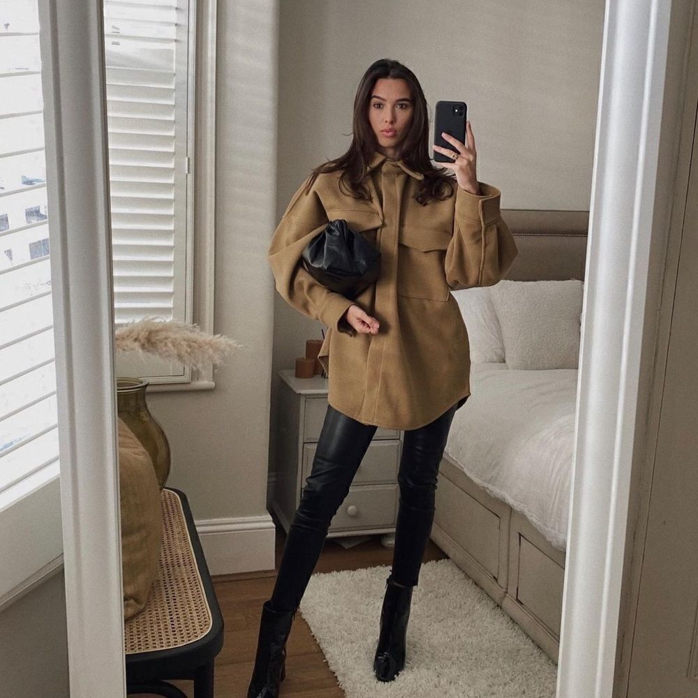 H&M Shacket Jacket Mustard Oversized - Picture 2 of 15